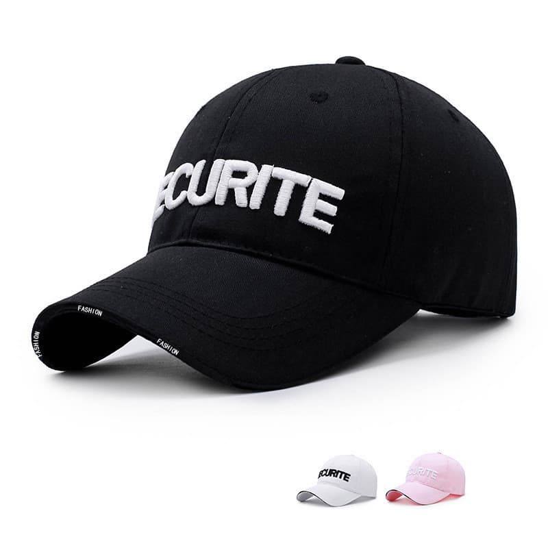 Boné de Beisebol com Letras em Inglês para Primavera e Verão, Boné de Bico de Pato para Uso Externo, Boné Masculino para
