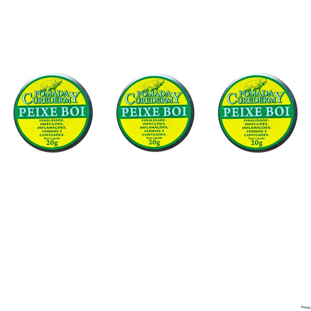 3 UN Pomada Curador Peixe Boi - 20g