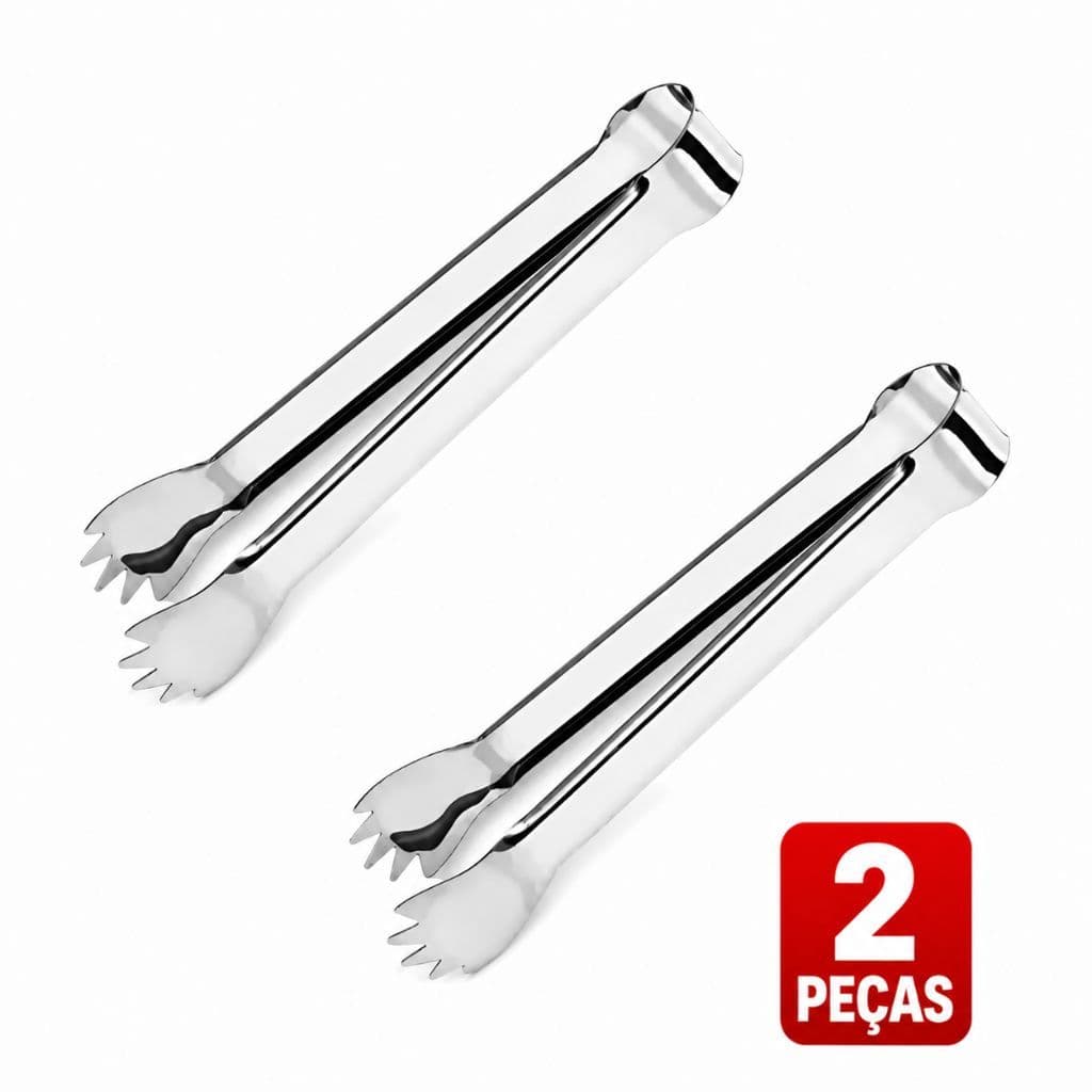 Kit 2 5 ou 10 Pegador de Gelo 12,5cm Aço Inox Multiuso Frios Carnes