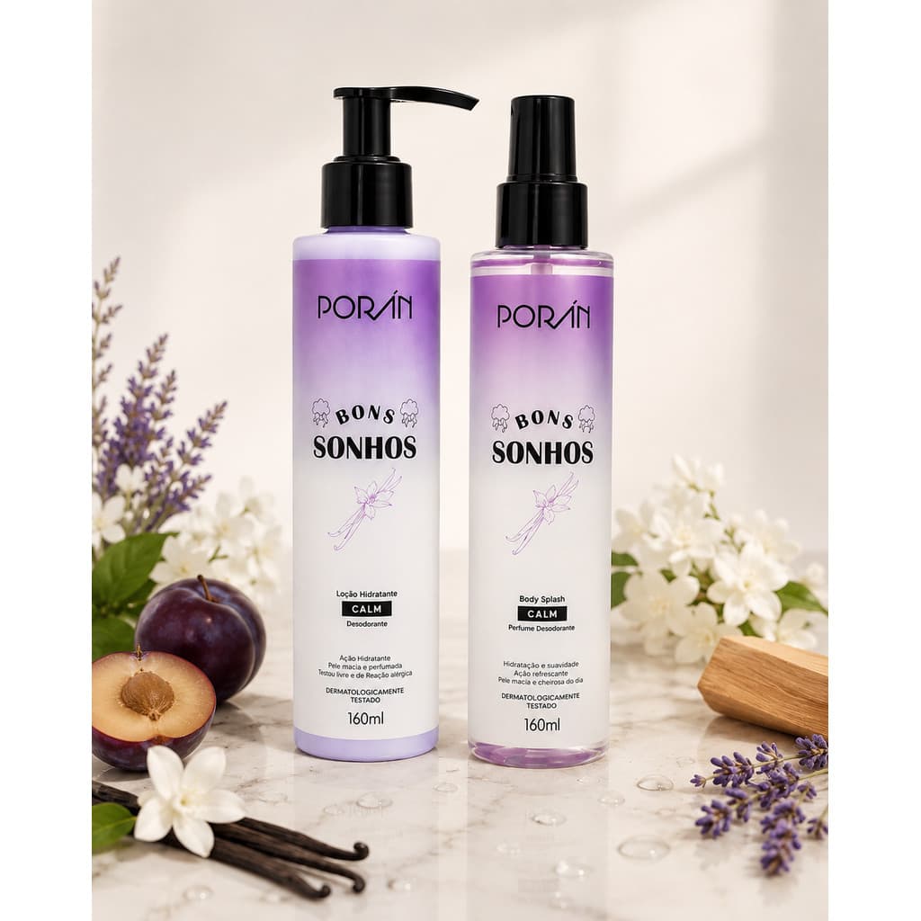 Kit Pós Banho Bons Sonhos Calm Poran - Loção E Body Splash
