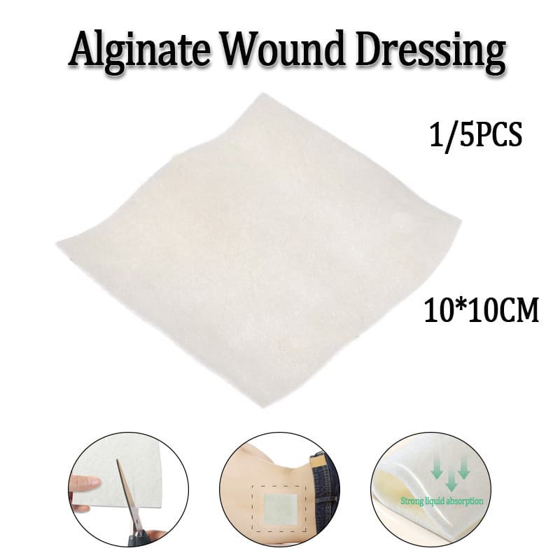 Curativo Médico Para Feridas , Alginato , Almofada De Cura Fina Hemostática Estéril Cuidados Com Bandagem Na Cama