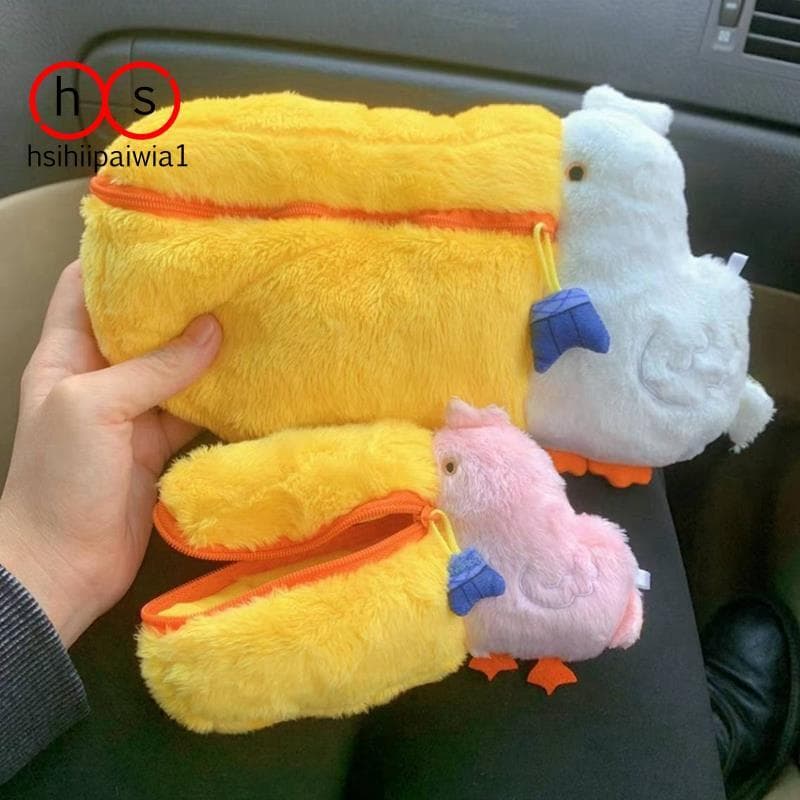 Kawaii Bolsa De Moedas De Pelúcia Saco De Lápis De Animal Bonito Dos Desenhos Animados Armazenamento De Maquiagem Para O