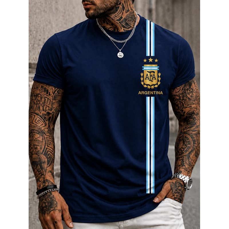 Camisa Camiseta Argentina 100% Algodão Blusa Unissex Premium Seleção Futebol Envio Rápido K N STORE