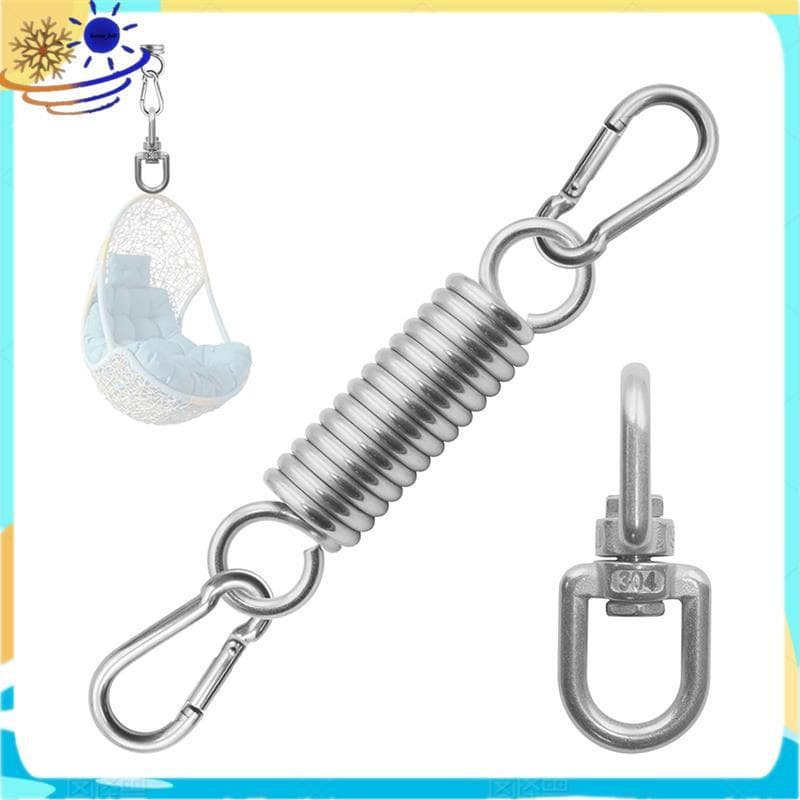 [Le's Shop] Kit De Suspensão De Cadeira De Rede Gancho Giratório Integrado Para Balanço De Varanda , Suspensa , Saco De