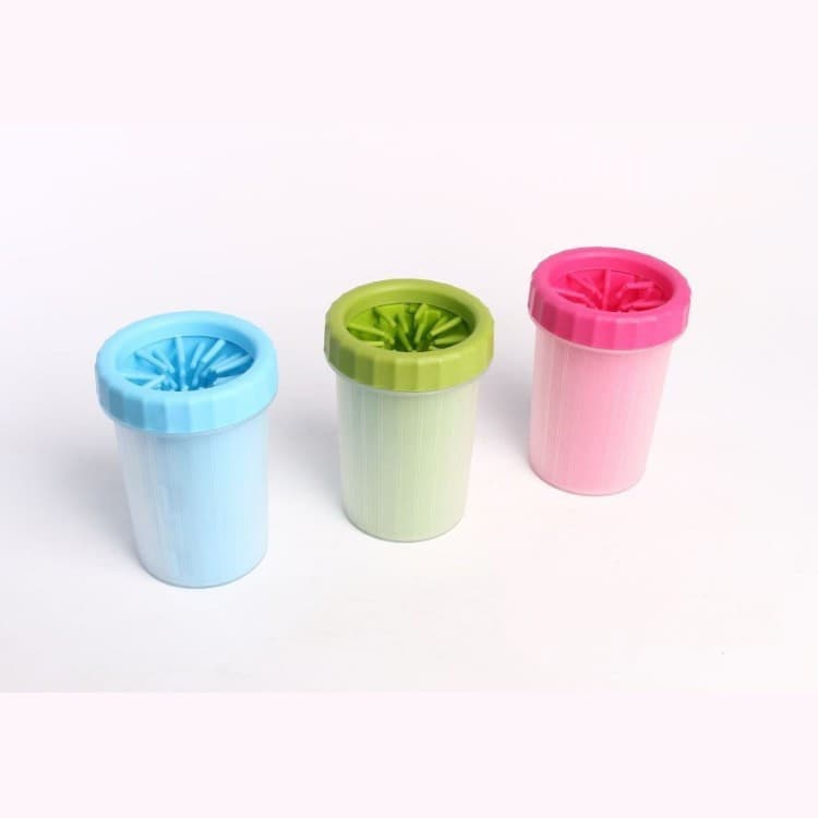 Copo para lavar patas de animais de estimação, copo para lavar patas de gatos e cães, limpador automático de patas para