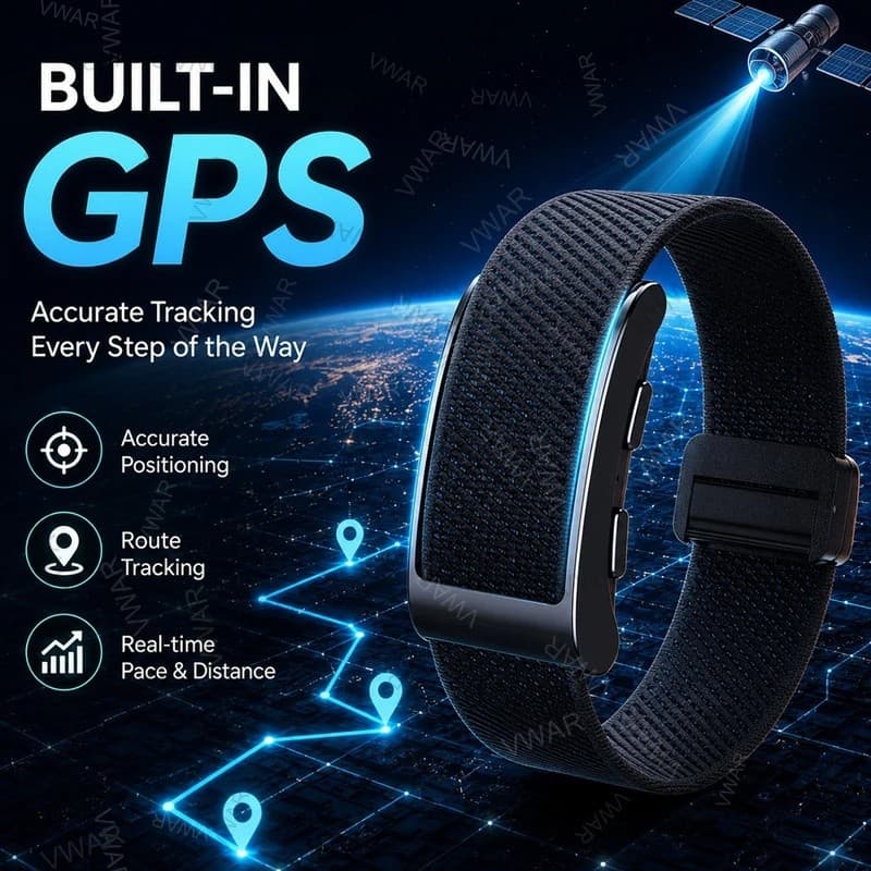 Pulseira Inteligente Sem Tela , Faixa GPS Em Tempo Real , Chamada SOS , À Prova D'água , 100 + , Esportes , Banda , Freq