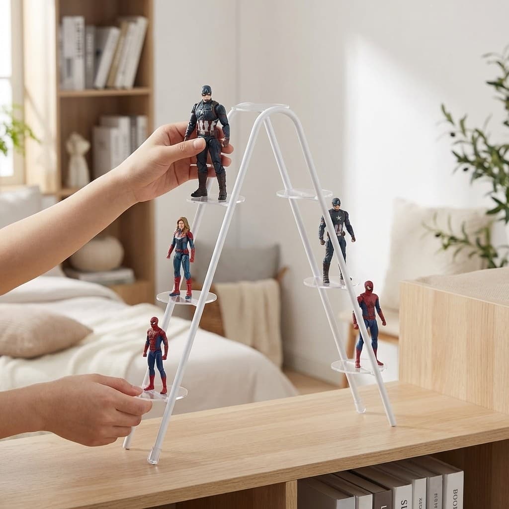 Expositor De Acrílico Para Figuras De Ação-Organizador De Armazenamento De Quarto