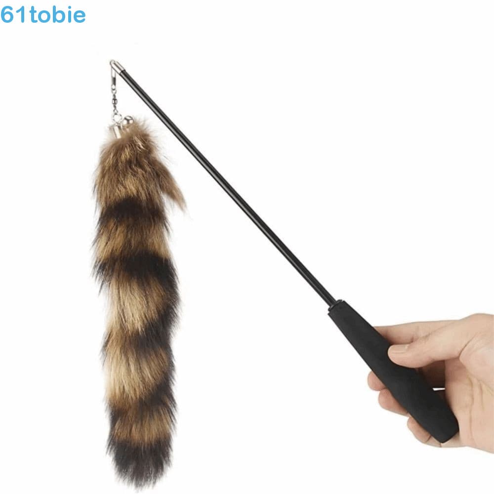 Brinquedo Interativo Para Gatos TOBIE , Varinha Longa E Peluda Provocação De Com Cauda De Gato Falsa , Bastão De Extra L