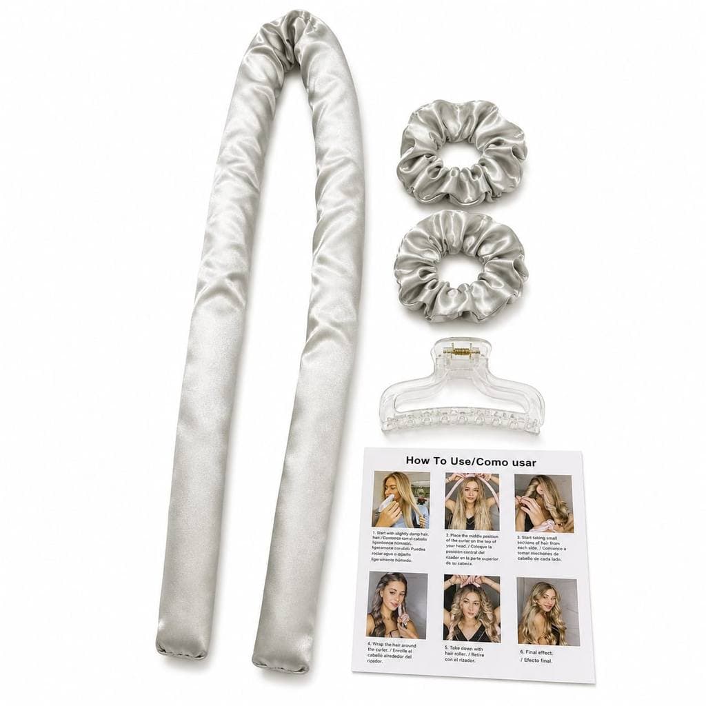 Modelador de Cachos sem calor | Kit Modelador de Cetim com 4 peças