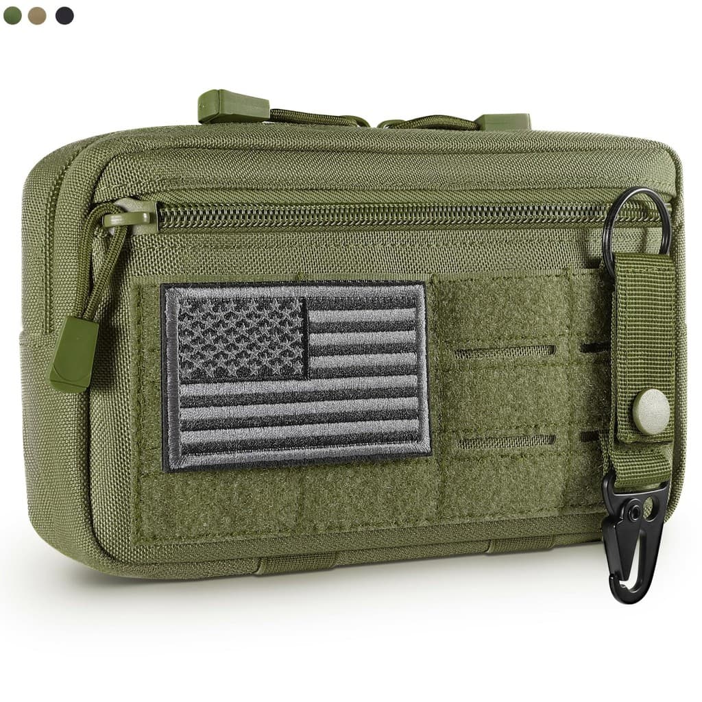 Bolsa Organizadora EDC Molle , Pacote De Cintura Multifuncional Com Corte A Laser , Inclui Remendo Decorativo De Bandeir