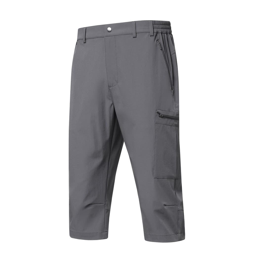 Artesão Yimingzuo Calças Esportivas Calças Cortadas Homens Casual Respirável Sensação Fresca Solta Fitness Diário Tecido