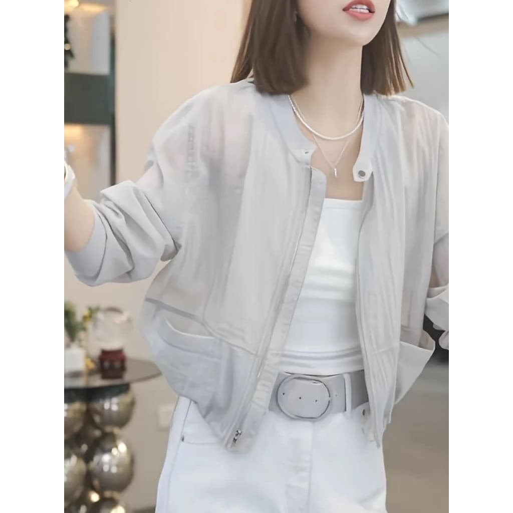 2026 verão novo estilo elegante temperamento Casual jaqueta fina roupas femininas tamanho grande roupas superiores da mo