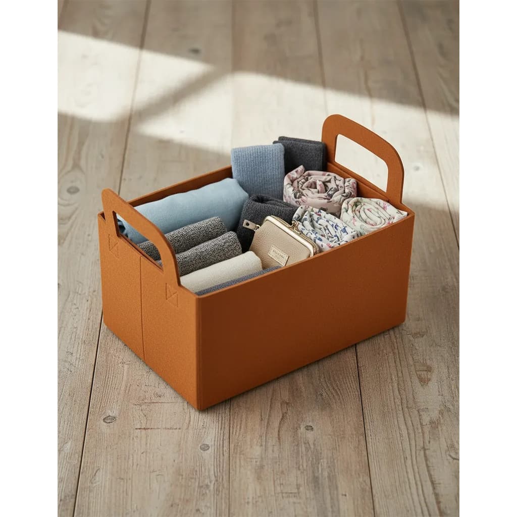 Organizador de Feltro G Multiuso para Roupas Objetos Acessórios Guarda Roupa Gaveta Armário Quarto Closet Organização