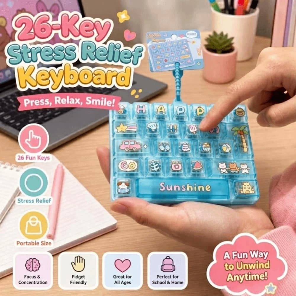 Mini Pingente De Teclado , Brinquedo De Botão De Descompressão De Material Macio E Confortável Com Toque De Pressão Suav