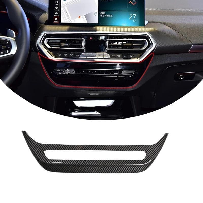 Quadro Do Painel De Volume Ar Condicionado De Controle Central Para BMW X3 X4 2022 ABS Fibra Carbono Acessórios Carro Ad