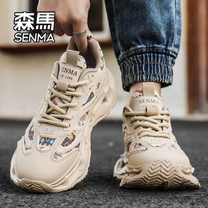Senma outono sapatos masculinos 2026 novo estilo esportes de venda quente masculino All-match Casual venda quente genuín