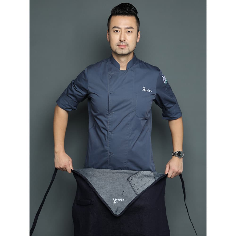 Guremi cozinha chef roupas de trabalho dos homens primavera verão manga três quartos Hotel cantina restaurante bolo loja