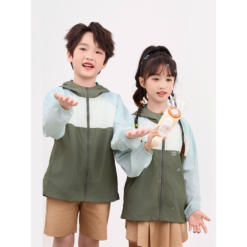 Roupas infantis roupas de proteção solar infantil 2026 verão leve respirável roupas de pele jaqueta meninos meninas prot
