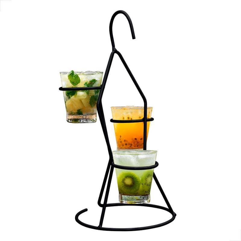 SUPORTE EXPOSITOR PARA SUCOS E DRINKS PRETO