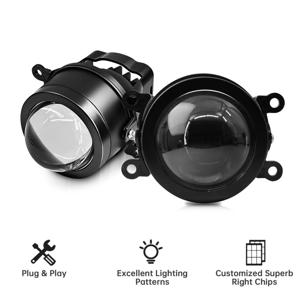 2 Peças Luzes De Neblina LED À Prova D'água IP68 Brancas De 3 Polegadas 6000K Para Carros , Caminhões E SUVs