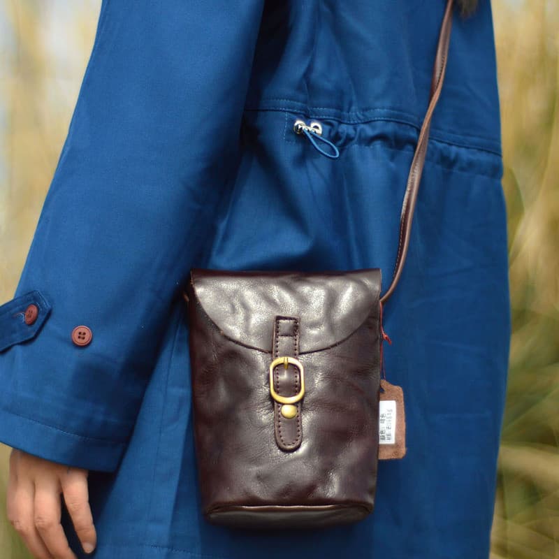 Retro arte pequeno saco balde saco do telefone móvel moeda bolsa do telefone móvel pequeno saco de couro feminino Mini o