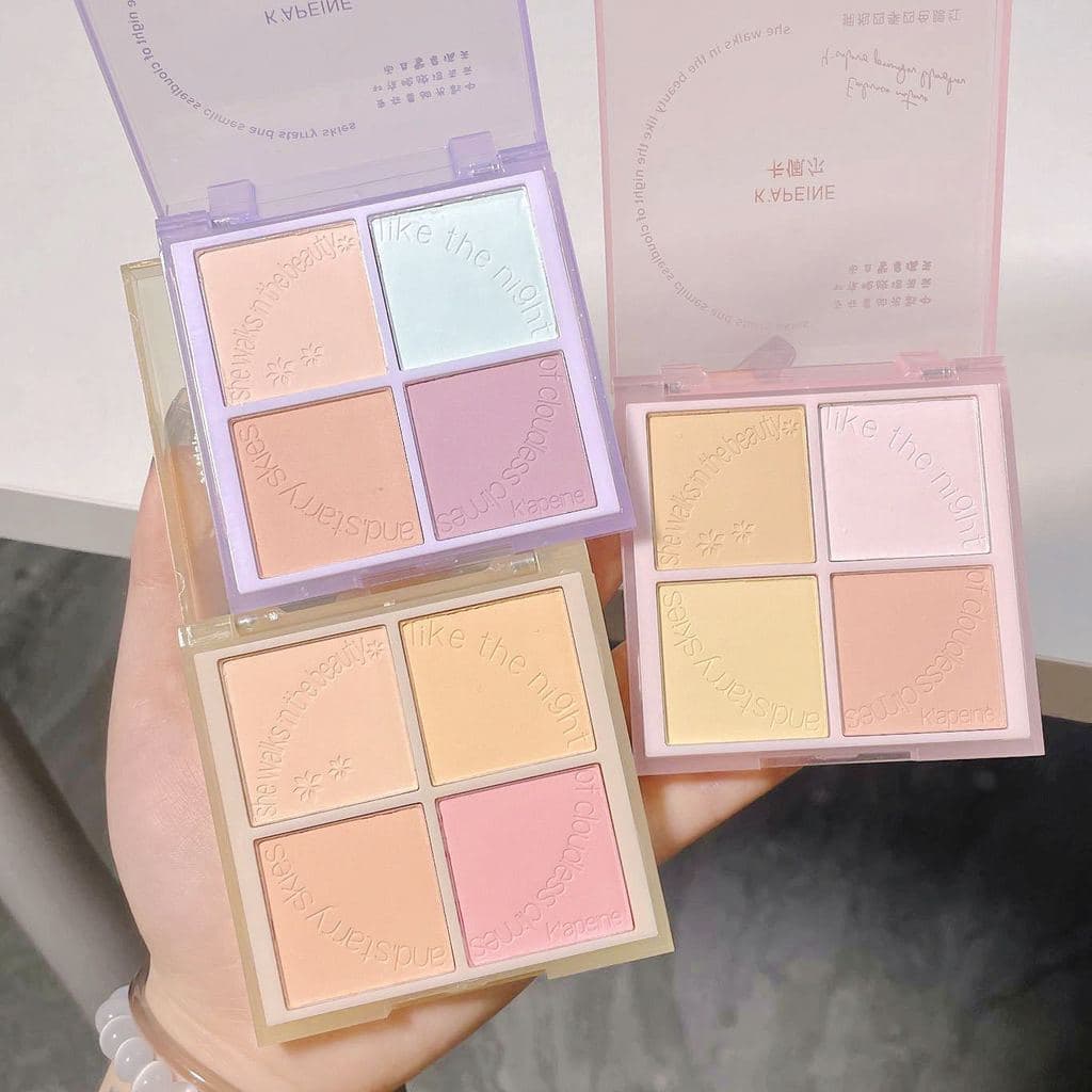 K ''APEINE Abrace Four Seasons Blush de quatro cores Pó delicado revelando a tez reparando blush iluminador blush blush