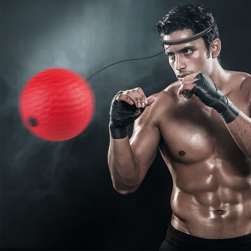 Bola de reação para boxe montada na cabeça, bola de treinamento de boxe e luta para uso doméstico, bola de alívio de est