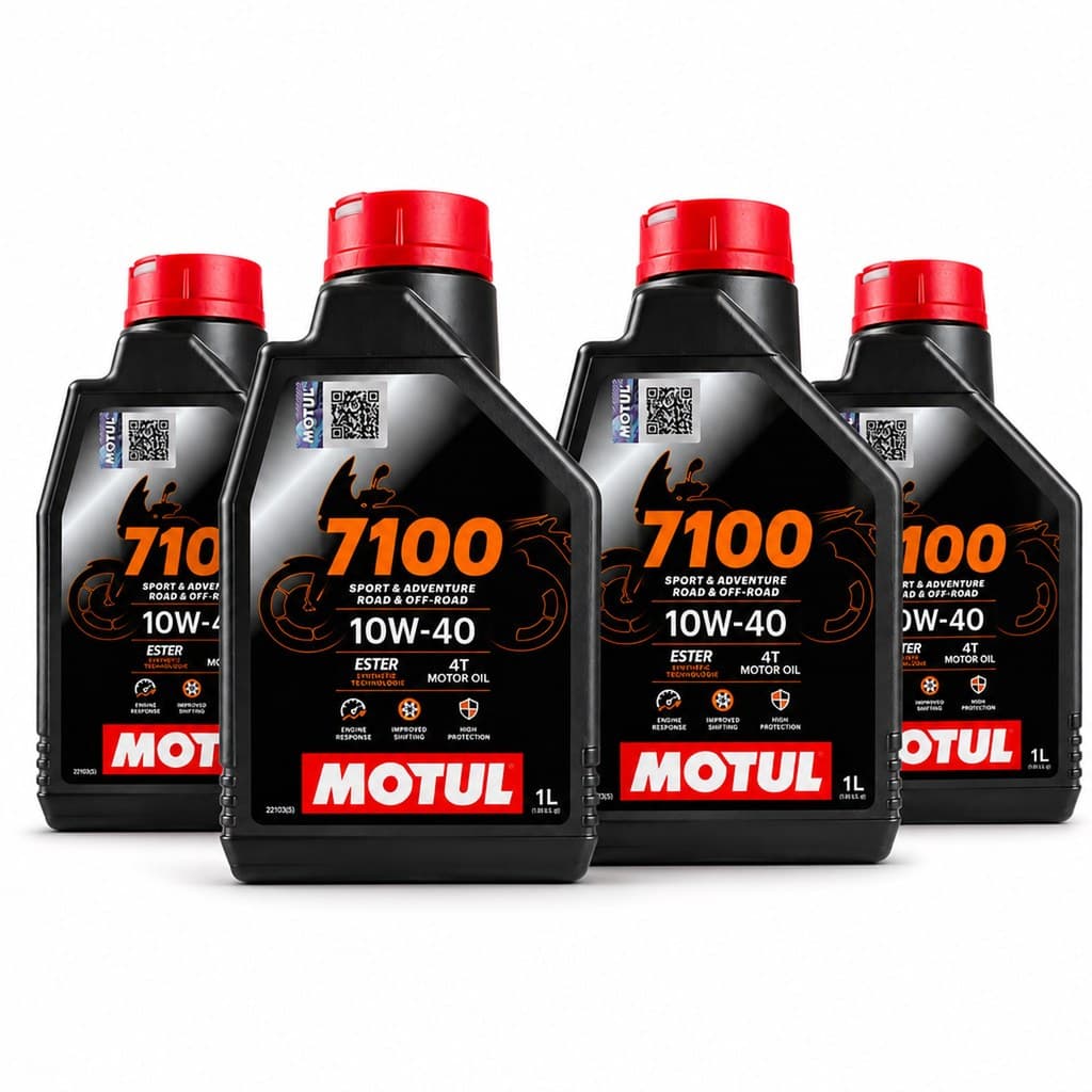 Kit C/4 Motul 10w40 Sn Sintético Moto 7100 4t Jaso Ma2 1l