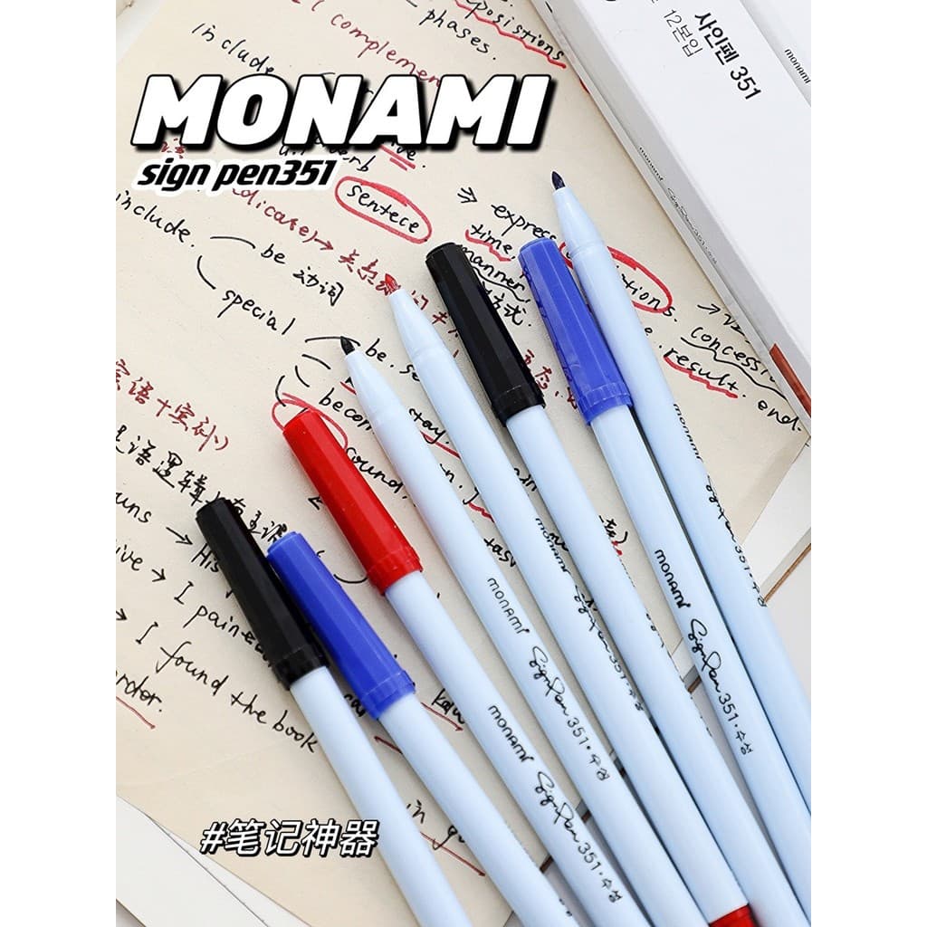Ki Semi-Tinta Papelaria Caneta colorida Munami de alta aparência 351 Simples ins Estilo Assinatura Nota Marcação de chav