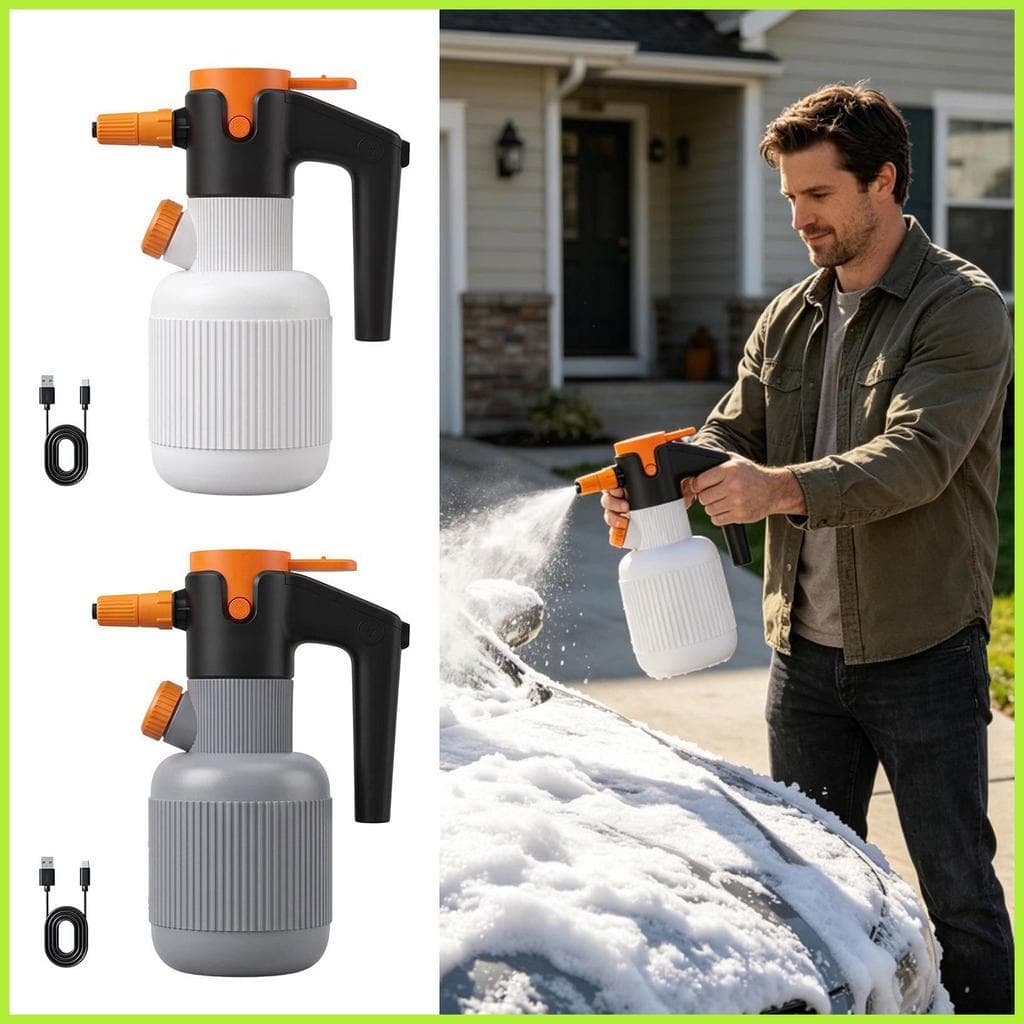 Pulverizador De Lavagem De Carro 1.5L Ajustável Automático USB Recarregável Lavadora Espuma Para Comercial beqaxbr
