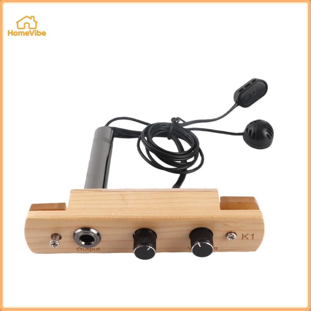 HomeVibe Sistema de captação de microfone com buraco de som de tambor cajon com controle de volume de tom para caixa de