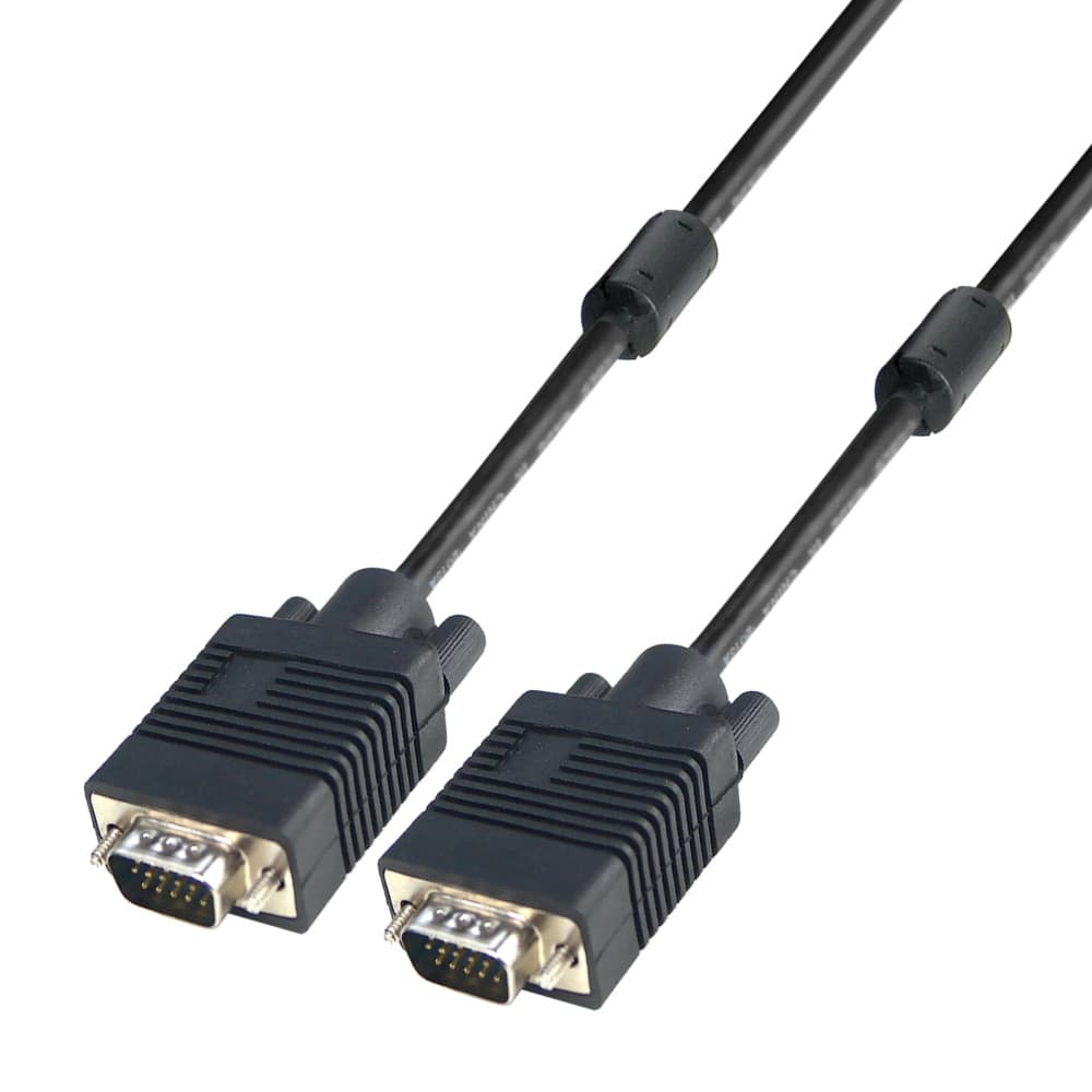 Cabo Vga Macho X Vga Macho Mxt Dupla Blindagem Com Filtro 5.8mm - 03 Metros [F133]