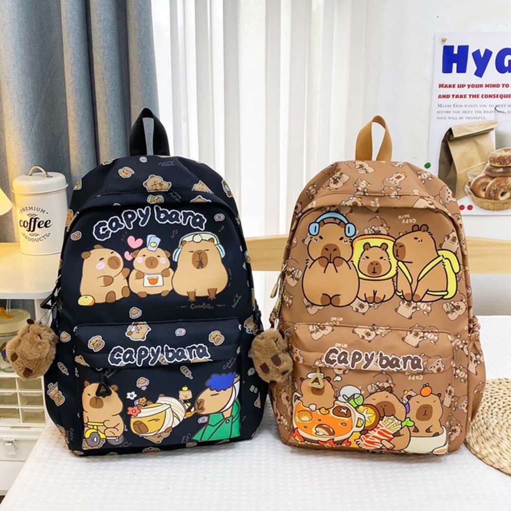 Capivara Bolsa De Ombro Escolar Estudante De Grande Capacidade
