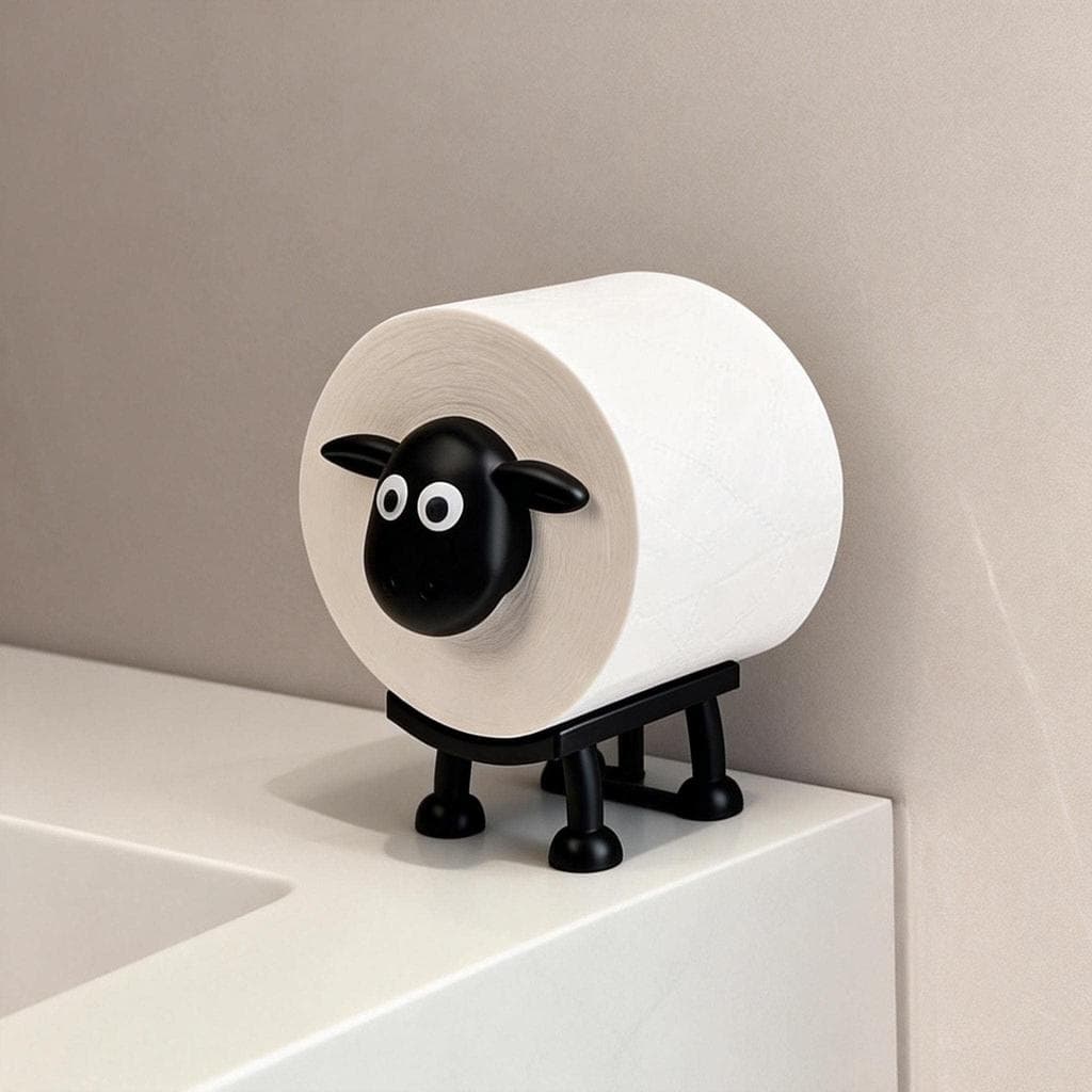 Pequena ovelha suporte de papel higiênico rolo suporte de toalha de papel Rack de papel higiênico bonito ornamentos cria