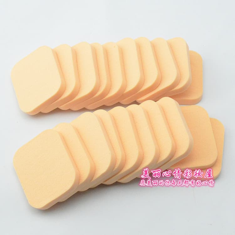5/10/20 peças esponja de maquiagem seca e molhada pequena puff fundação puff fundação BB creme fundação quadrado redondo