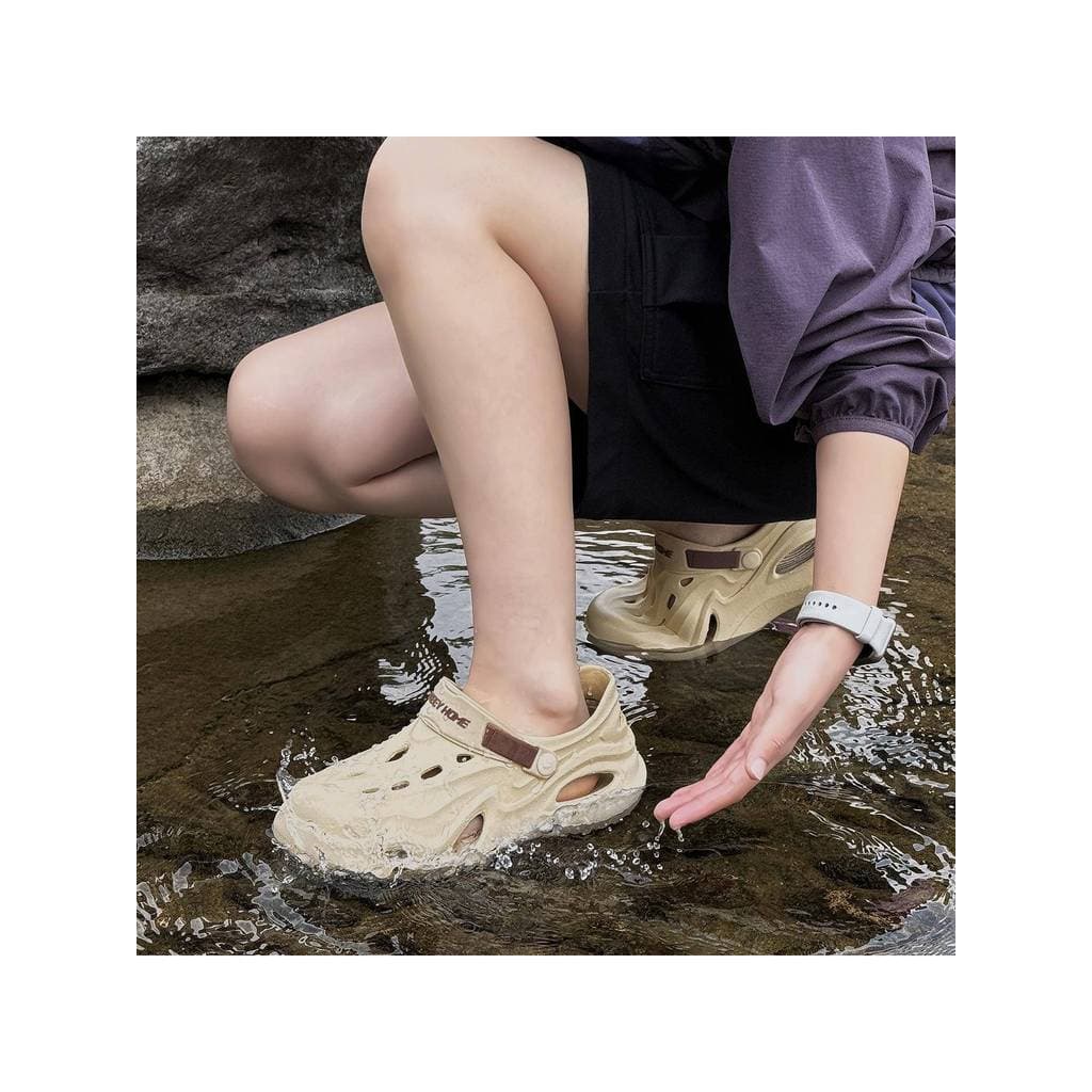 Drifting Hole Shoes Masculino Verão Wading Creek-Up Sapatos Antiderrapantes Ao Ar Livre Praia Jogar Sandálias De Conduçã