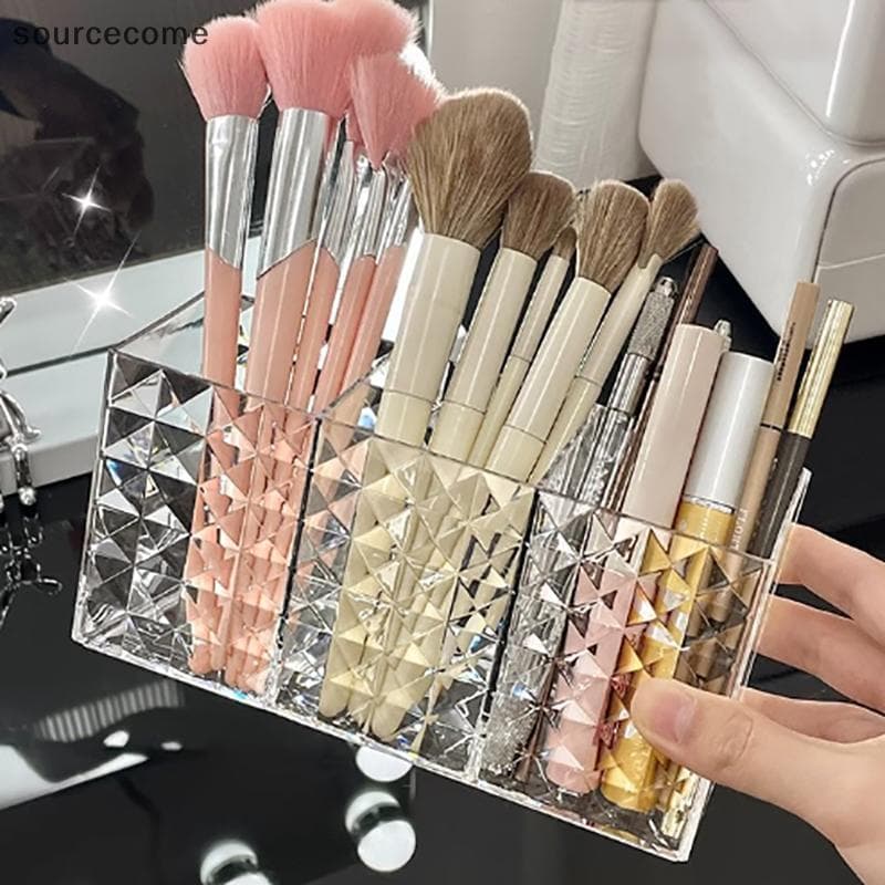 [sourcecome] Estojo Organizador De Porta Pincéis De Maquiagem Acrílico Para Lipsti E Boutique Cosmética