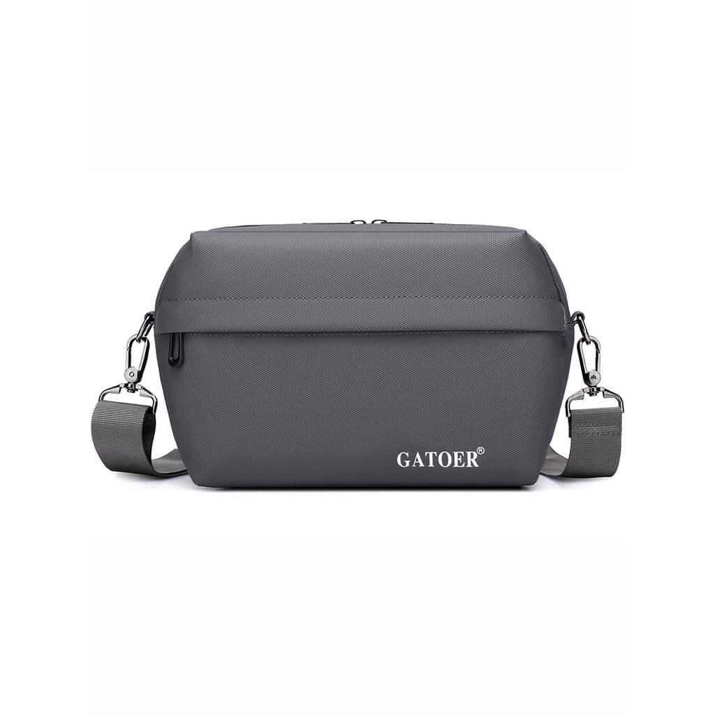 Bolsa mensageiro masculina GATOER Casual à prova d'água de grande capacidade bolsa de ombro leve estilo simples bolsa de