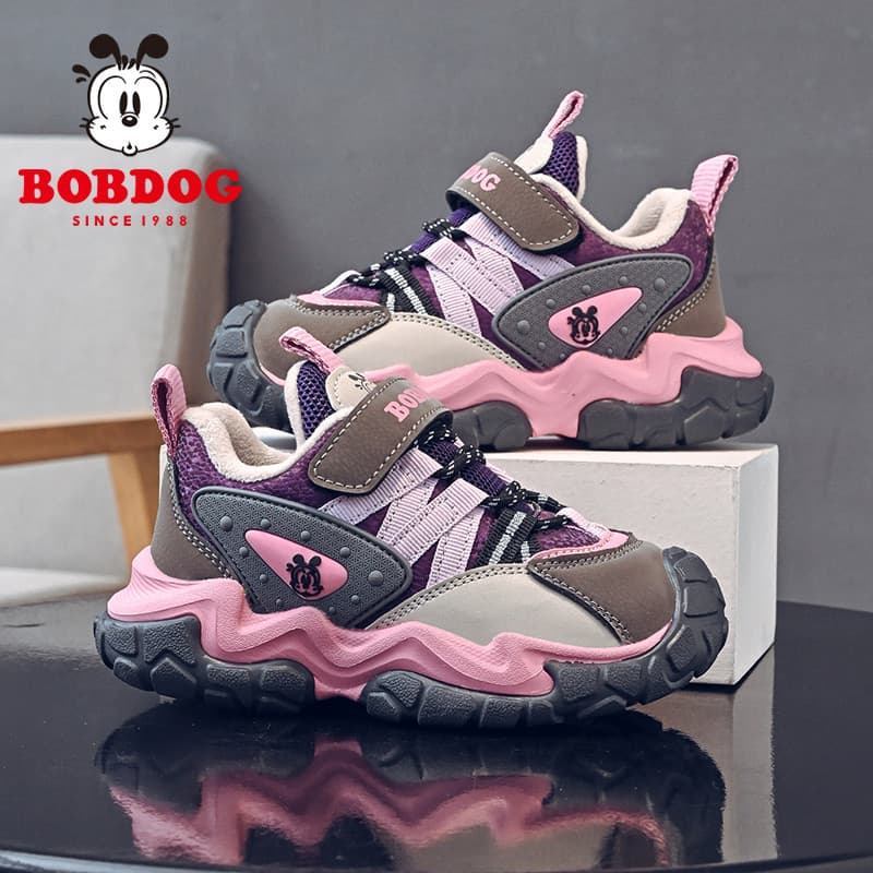 Bobo sapatos infantis sapatos esportivos meninas outono inverno estilo forro de lã dois sapatos de algodão 2026 novo est