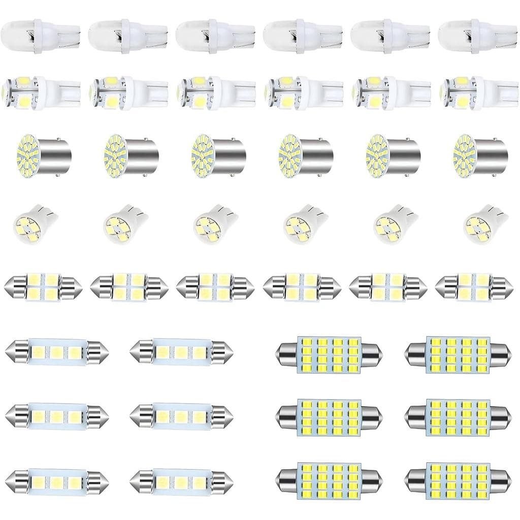 Conjunto De Combinação De Luz LED Para Interior De Carro 42 PCS , T10 31 mm 36 41 De Leitura Placa De Licença , Lâmpada