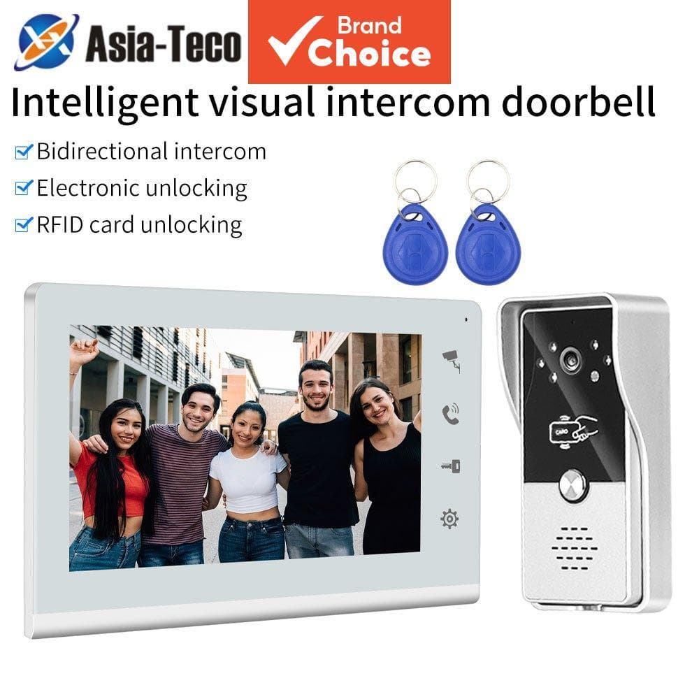 Interfone de Vídeo com Fio Inteligente para Porta Externa, Segurança Residencial