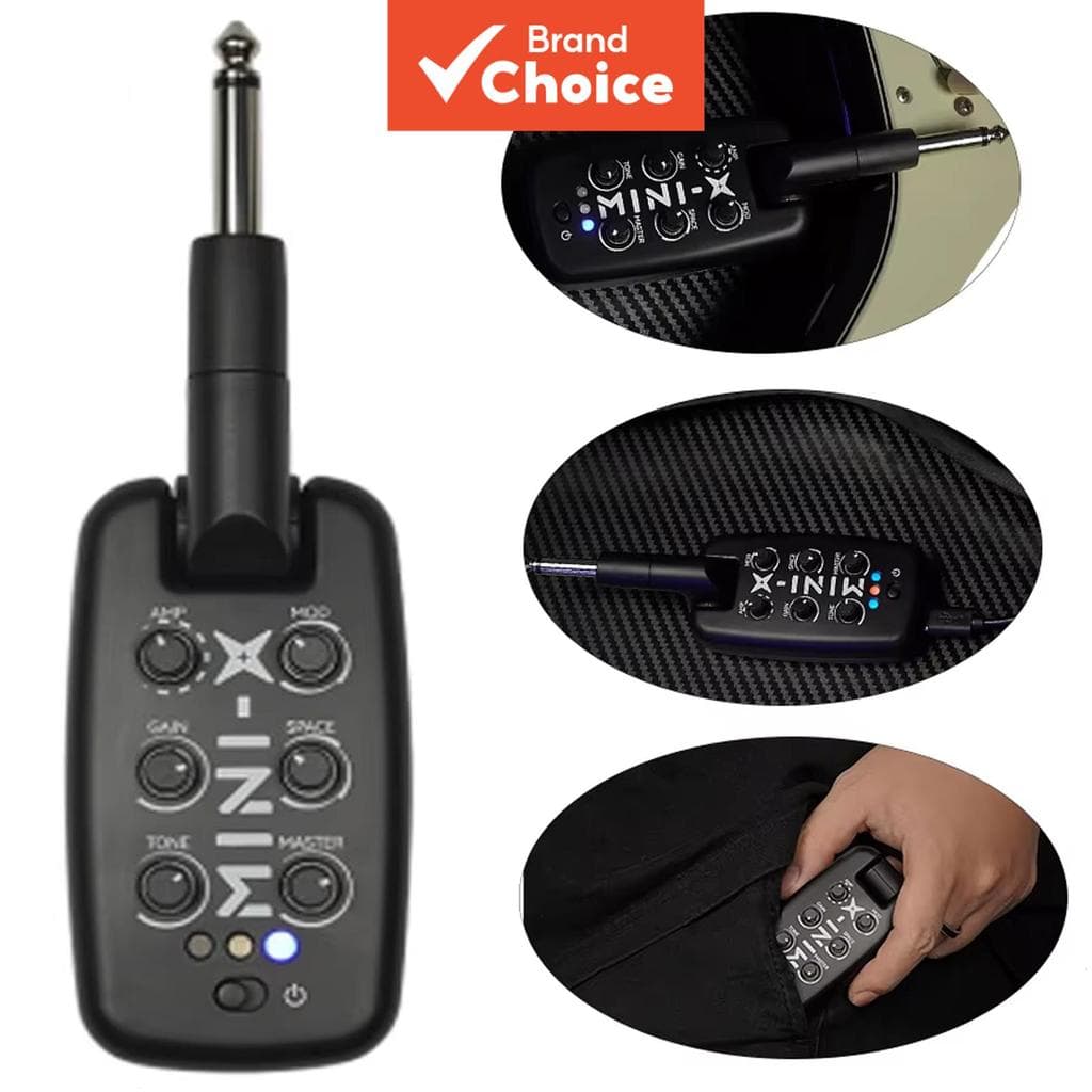 M-VAVE MINI X Guitarra Amplificador De Ouvido Fone Efeitos Baixo Portátil Recarregável Plug In Amp Peças De Presente