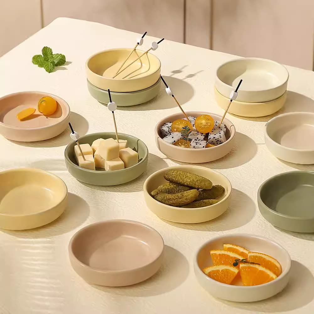 Prato de tempero de cerâmica estilo japonês estilo Ins Panela quente Prato de tempero doméstico Prato de tempero molho d