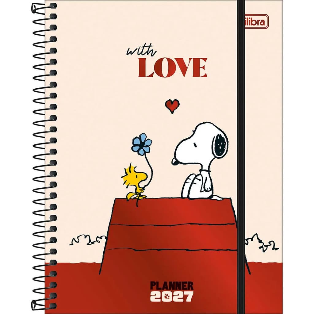 Planner Espiral Snoopy 2027 Tilibra