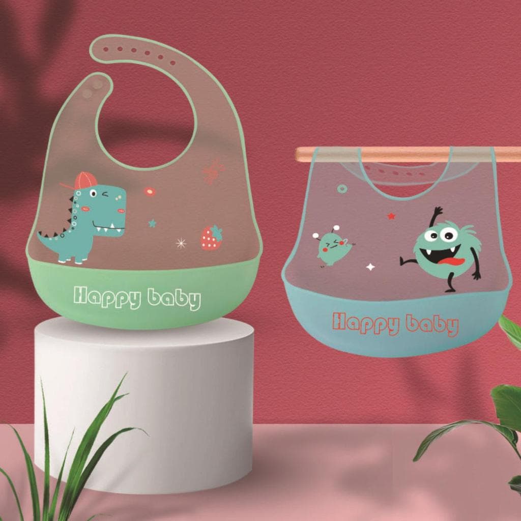 Bebê comer babador Silicone Ultra-fino macio à prova dwaterproof água verão babador das crianças comida complementar ref