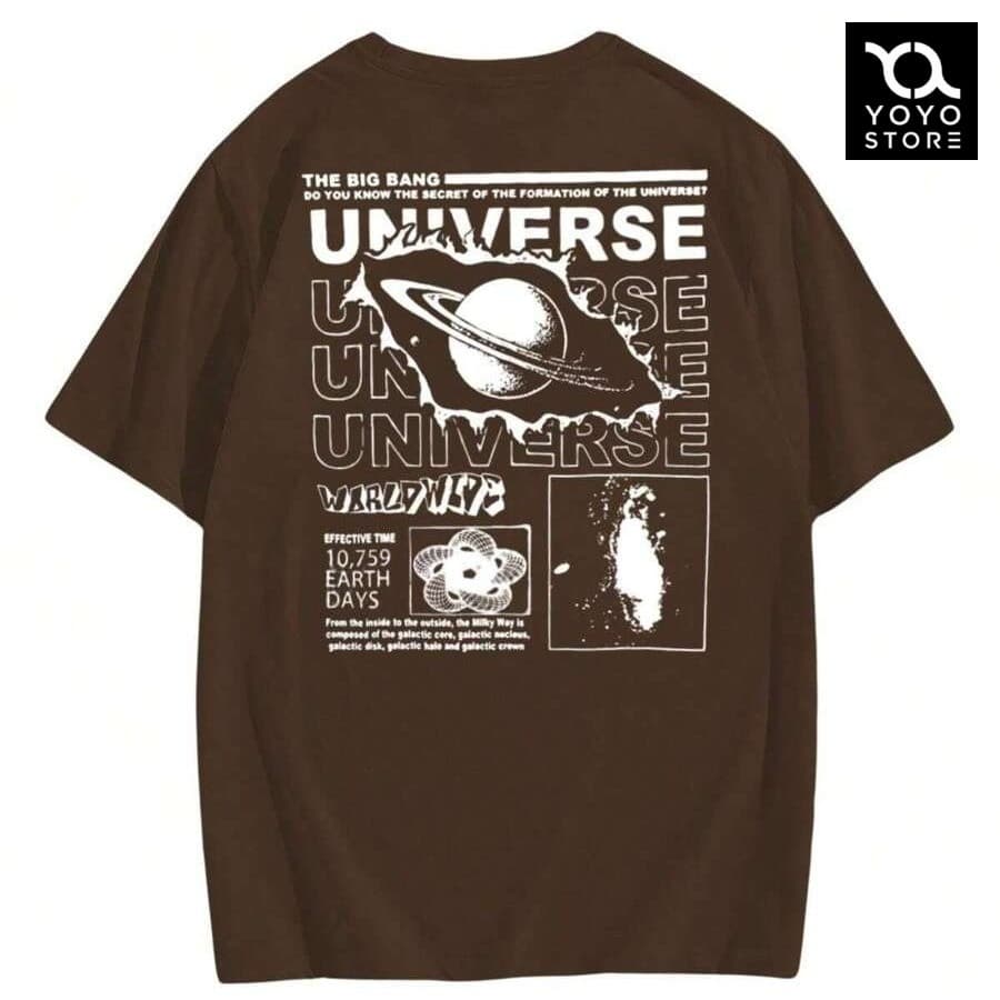 Camiseta  Algodão Streetwear Estampada Universe Big Bang Estilo De Rua Unissex Lançamento