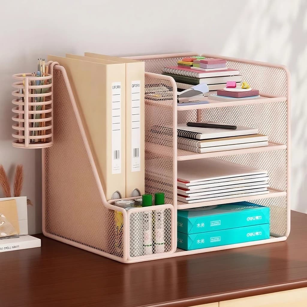 Prateleira de mesa rack de arquivo caixa de arquivo de dados organizador rack estante rack de mesa suprimentos caixa de