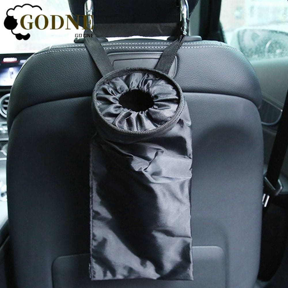 Lixeira para Carro GODNESSFO, Estilo Saco de Areia Prático, Lixeira Preta Durável e Portátil D8PY