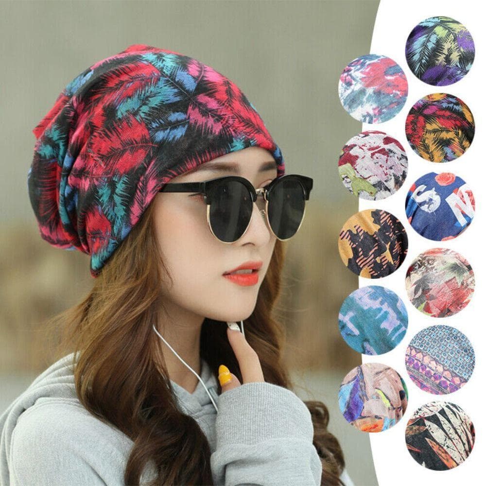 Boné Pulôver Fino , Chapéu Turbante Feminino Com Envoltório De Cabeça Respirável , De Quimioterapia Estampado Capa De Pe