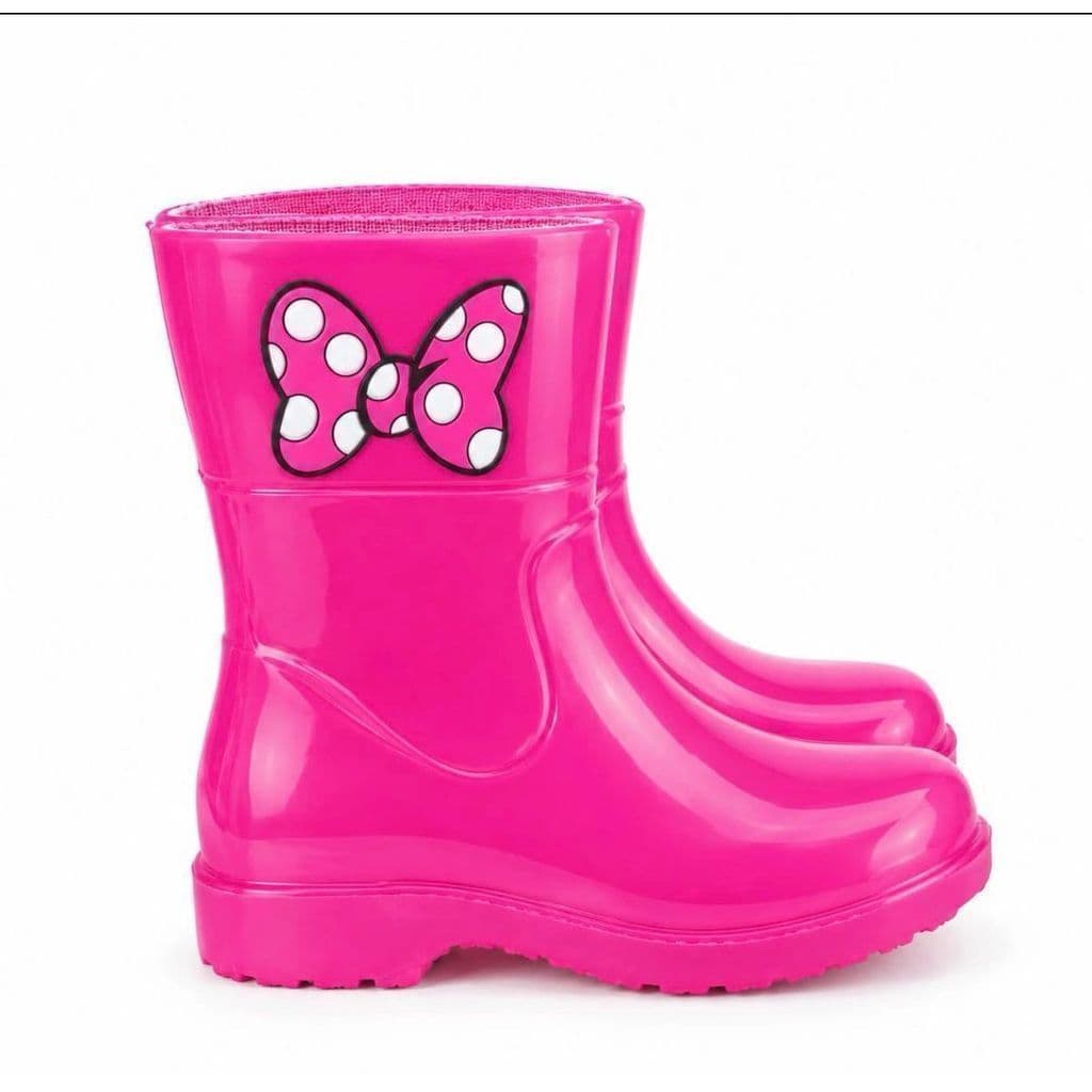 Galocha Infantil Feminina Menina Rosa Pink Impermeável Chuva Antiderrapante